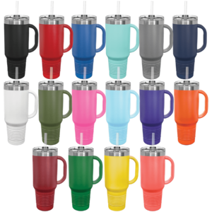 40 oz Polar Travel mug with Handle and Straw