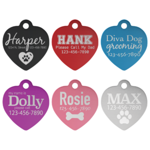 Dog ID Tag Small (Heart)